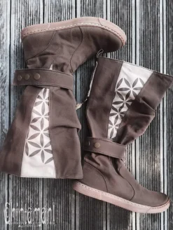 Chintamani Alchemistry High Flower Boots / Brown^ Boots