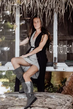 Chintamani Alchemistry High Flower Boots / Grey^ Boots