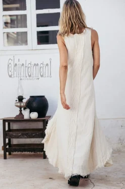 Chintamani Alchemistry High Low Cotton Dress / Off White^ High Low Dress