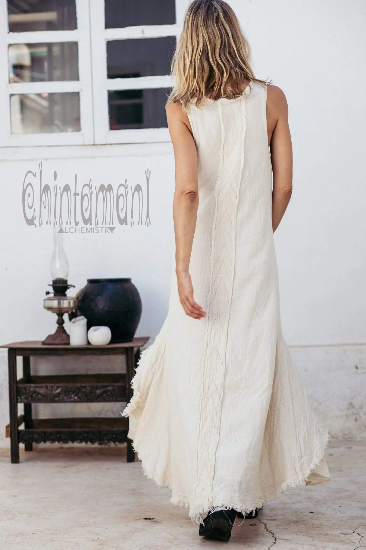 Chintamani Alchemistry High Low Cotton Dress / Off White^ High Low Dress
