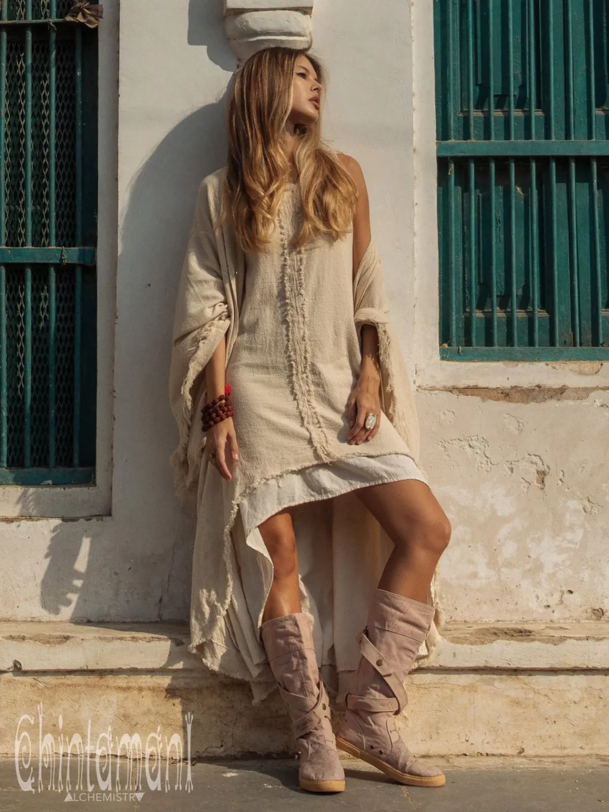 Chintamani Alchemistry High Low Cotton Dress / Off White^ High Low Dress