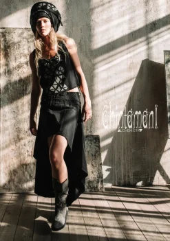 Chintamani Alchemistry High Low Cotton Skirt / Black^ Skirts