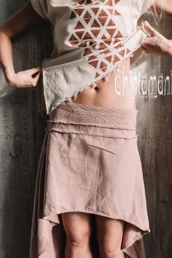 Chintamani Alchemistry High Low Cotton Skirt / Dusty Pink^ Skirts