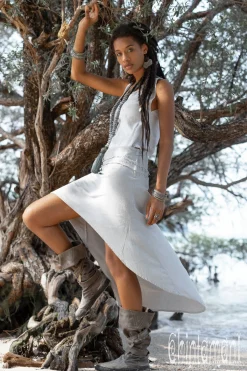 Chintamani Alchemistry High Low Cotton Skirt / Grey^ Skirts