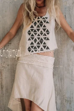Chintamani Alchemistry High Low Cotton Skirt / Off White^ Skirts