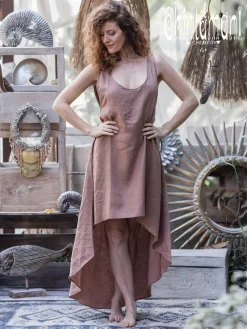 Chintamani Alchemistry High Low Linen Dress / Dusty Pink^ High Low Dress