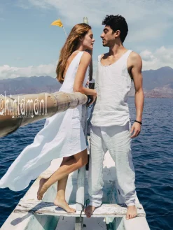 Chintamani Alchemistry High Low Linen Dress / White^ High Low Dress