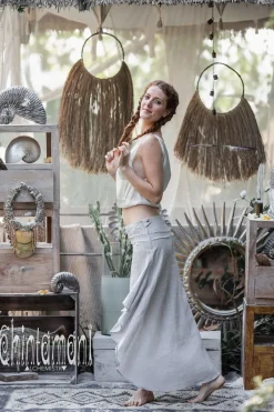 Chintamani Alchemistry High Low Linen Skirt / Grey^ Skirts