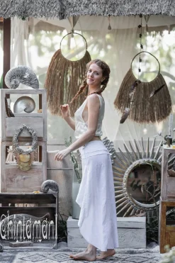 Chintamani Alchemistry High Low Linen Skirt / White^ Skirts