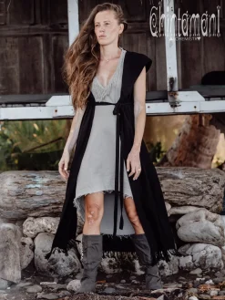 Chintamani Alchemistry Hooded Shirt Dress / Black^ Kimono & Cover Up|Shirt Dress