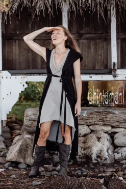 Chintamani Alchemistry Hooded Shirt Dress / Black^ Kimono & Cover Up|Shirt Dress