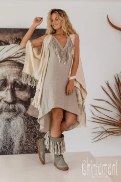 Chintamani Alchemistry Linen Fringed Kimono / Cream^ Kimono & Cover Up