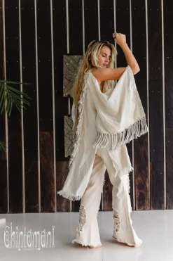 Chintamani Alchemistry Linen Fringed Kimono / Cream^ Kimono & Cover Up