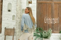 Chintamani Alchemistry Linen Fringe Shirt / Blue^ Button Shirt