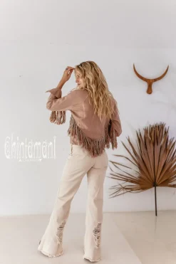 Chintamani Alchemistry Linen Fringe Shirt / Dusty Pink^ Button Shirt