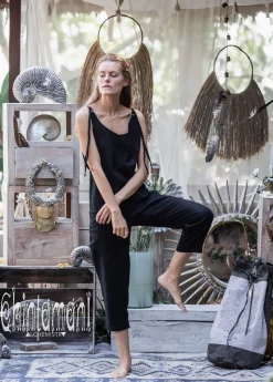 Chintamani Alchemistry Linen Jumpsuit 3/4 / Black^ Jumpsuits