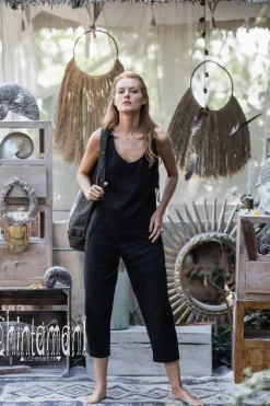 Chintamani Alchemistry Linen Jumpsuit 3/4 / Black^ Jumpsuits