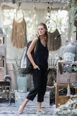 Chintamani Alchemistry Linen Jumpsuit 3/4 / Black^ Jumpsuits