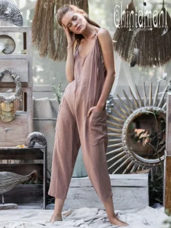 Chintamani Alchemistry Linen Jumpsuit 3/4 / Dusty Pink^ Jumpsuits