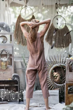 Chintamani Alchemistry Linen Jumpsuit 3/4 / Dusty Pink^ Jumpsuits