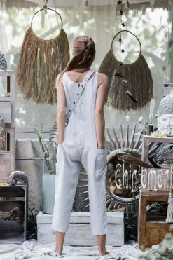 Chintamani Alchemistry Linen Jumpsuit 3/4 / Light Grey^ Jumpsuits
