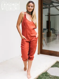 Chintamani Alchemistry Linen Jumpsuit 3/4 / Red Ochre^ Jumpsuits
