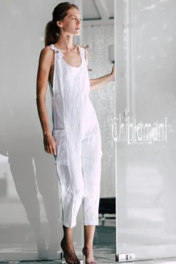 Chintamani Alchemistry Linen Jumpsuit 3/4 / White^ Jumpsuits
