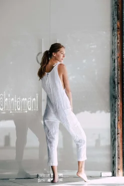 Chintamani Alchemistry Linen Jumpsuit 3/4 / White^ Jumpsuits