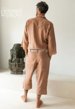 Chintamani Alchemistry Linen Men's Overalls / Dusty Pink^ Jumpsuit