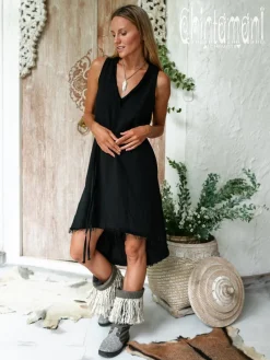 Chintamani Alchemistry Linen Rayon Dress / Black^ Mini & Midi Dress
