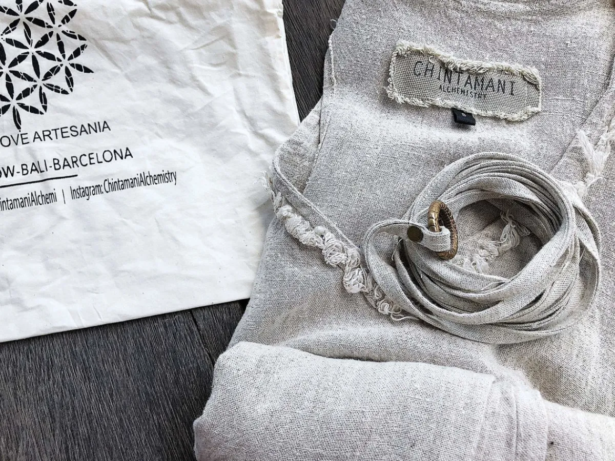 Chintamani Alchemistry Linen Rayon Dress / Light Gray^ Mini & Midi Dress