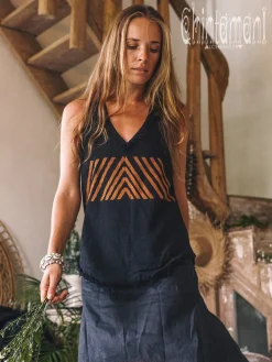 Chintamani Alchemistry Linen Rayon Top / Black^ Tank Top