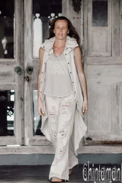 Chintamani Alchemistry Linen Rayon Top / Grey^ Tank Top