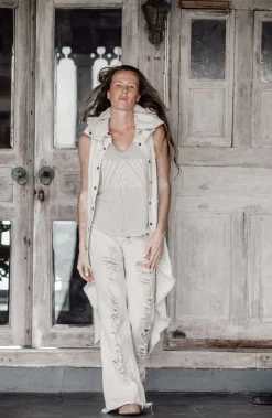 Chintamani Alchemistry Linen Rayon Top / Grey^ Tank Top
