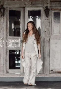 Chintamani Alchemistry Linen Rayon Top / Grey^ Tank Top