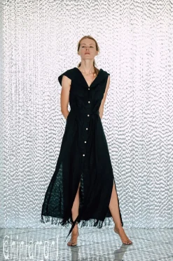 Chintamani Alchemistry Linen Shirt Dress / Black^ Kimono & Cover Up|Shirt Dress
