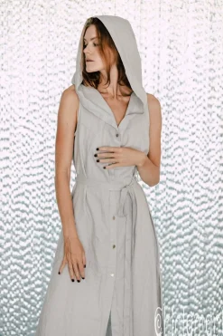 Chintamani Alchemistry Linen Shirt Dress / Grey^ Kimono & Cover Up|Shirt Dress