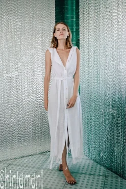 Chintamani Alchemistry Linen Shirt Dress / White^ Kimono & Cover Up|Shirt Dress