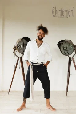 Chintamani Alchemistry Linen Short Pants / Black^ Pants