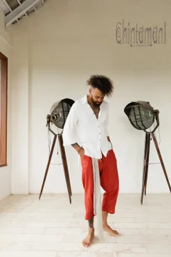 Chintamani Alchemistry Linen Short Pants / Red Ochre^ Pants