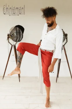 Chintamani Alchemistry Linen Short Pants / Red Ochre^ Pants