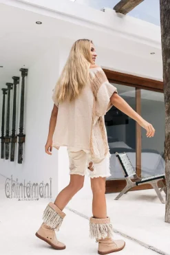 Chintamani Alchemistry Linen & Silk Shirt / Beige^ T-shirt & Tunic