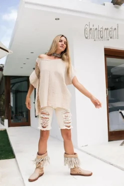 Chintamani Alchemistry Linen & Silk Shirt / Beige^ T-shirt & Tunic