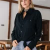 Chintamani Alchemistry Linen & Silk Shirt / Black^ Button Shirt