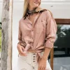 Chintamani Alchemistry Linen & Silk Shirt / Dusty Rose^ Button Shirt