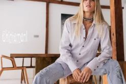 Chintamani Alchemistry Linen & Silk Shirt / Gray^ Button Shirt