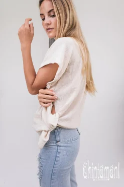 Chintamani Alchemistry Linen & Silk Shirt / Off White^ T-shirt & Tunic