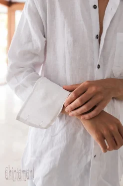 Chintamani Alchemistry Linen & Silk Shirt / White^ Button Shirt