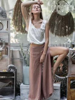 Chintamani Alchemistry Linen Split Pants / Dusty Pink^ Pants