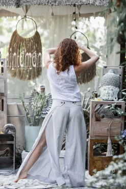 Chintamani Alchemistry Linen Split Pants / Grey^ Pants